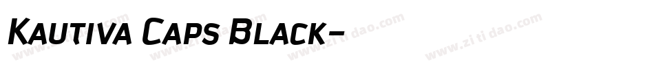 Kautiva Caps Black字体转换